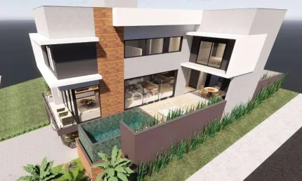 Casa de condomínio para venda em cézar de souza de 285.00m² com 3 quartos, 3 suites e 4 garagens