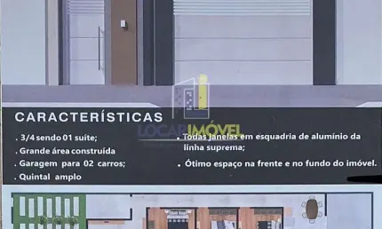 Casa para venda em primavera de 104.00m² com 3 quartos, 1 suite e 2 garagens