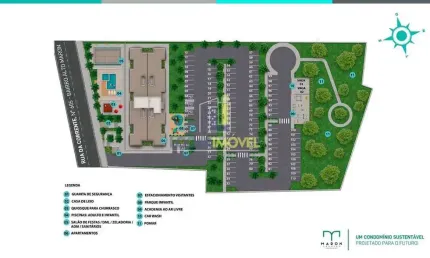 Apartamento para venda em cruzeiro de 43.00m² com 2 quartos, 1 suite e 1 garagem