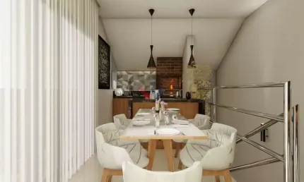 Sobrado para venda em xaxim de 107.00m² com 3 quartos, 1 suite e 1 garagem