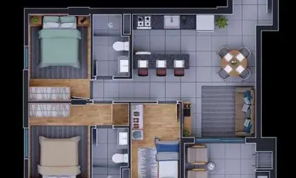 Apartamento para venda em bacacheri de 75.00m² com 2 quartos, 1 suite e 1 garagem