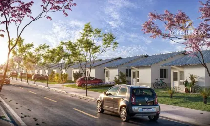 Casa de condomínio para venda em vila real de 45.00m² com 2 quartos e 2 garagens