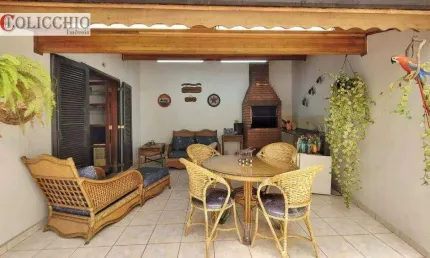 Sobrado para venda em vila valparaíso de 319.00m² com 3 quartos, 1 suite e 4 garagens