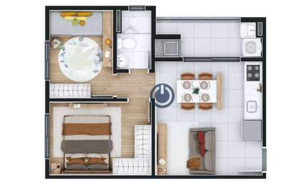 Apartamento com 2 dormitórios à venda, 44 m² por R$ 298.700,00 - Atuba - Pinhais/PR