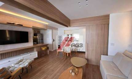 Apartamento totalmente mobiliado e reformado com 2 dormitórios, suíte, vaga e lazer completo na Pompeia