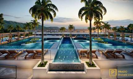 Apartamento em condomínio pé na areia, com conceito resort.