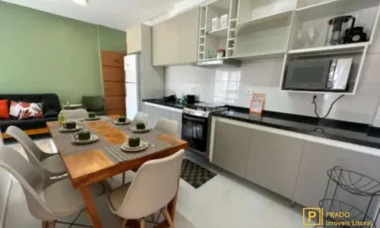 Apartamento de dois dormitórios na Praia do Perequê-Mirim