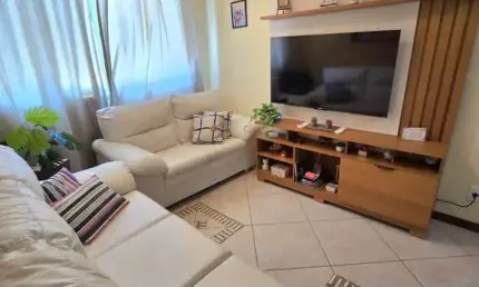 Apartamento com 2 dormitórios na praia grande, 400 m² da praia