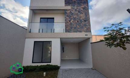 Sobrado com 3 dormitórios à venda, 143 m² por R$ 750.000,00 - Gralha Azul - Fazenda Rio Grande/PR