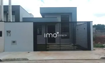 Vende se casa nova no jd marambaia, 3 quartos sendo 1 suíte , 2 vagas, área gourmet !  r$  720.000