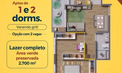 Apartamento com 2 quartos à venda na Estrada Doutor Cícero Borges de Morais, 2993, Vila Universal, Barueri