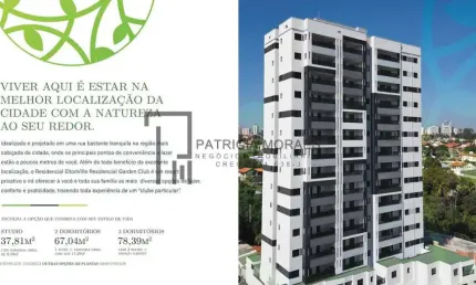Apto Garden 92,35m², 3 dormit,3 vagas, more no térreo à 10 mts altura!