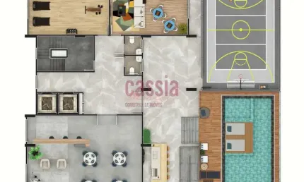 Cobertura com 2 quartos, Caiçara, Praia Grande - R$ 750 mil, Cod: 5136