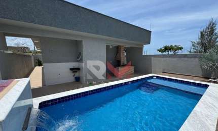 Casa nova com piscina e modernidade no bairro Santa Julia na cidade de Itanhaém/SP