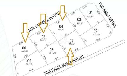 LOTEAMEAMENTO VÔ NINO Q 1768 Lotes 4, 5  e 6 - TE467