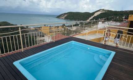 Apartamento  mobiliado com Vista para o Mar – A 120m da Praia de Ponta Negra
