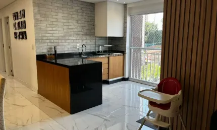 Lindo apto com Varanda Gourmet no Bairro Barcelona em SCS