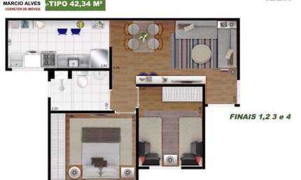Apartamento, Residencial para Venda, Jardim São Gabriel, Campinas
