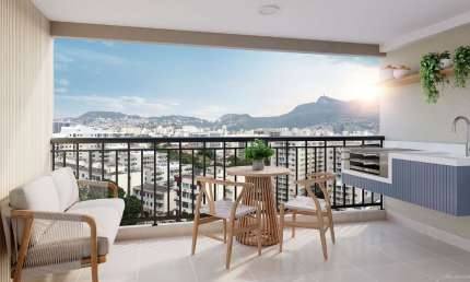 Excelente Apartamento de 2 quartos com varanda gourmet,suíte e vaga na Fonseca Teles - São Cristóvão - RJ