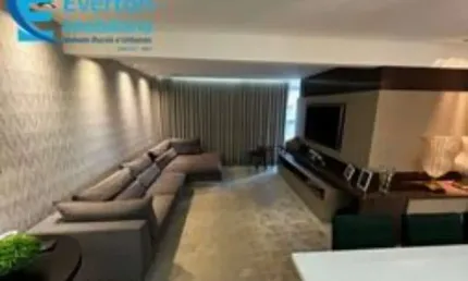Apartamento com 114 m², moveis planejados em todos ambiente incluindo a mobília, 2 quartos sendo um suite, 2 vagas de garagem (solta), localização privilegiada