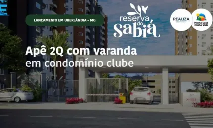 Apartamentos de 2 quartos e varanda em um condomínio clube completo.