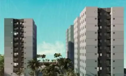 Apartamento novo, 48 m², 2 quartos, sacada, sala em 2 ambientes, cozinha, área de serviço, infra-estrutura para ar-condicionado, 2 elevadores.