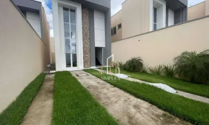 Casa Duplex com 3 Suítes, 94 m² por R$ 399.000 - Coaçu - Eusébio/CE