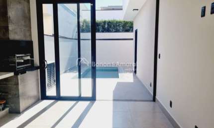 Casa térrea com 3 suítes, piscina e escritório no Condomínio Reserva Real, Parque Brasil 500, Paulínia