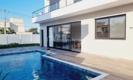Sobrado com 4 suítes e piscina no Condomínio Villa Bella Livorno, Paulínia