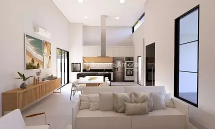 Casa nova térrea à venda om 3 quartos ( todos suítes), no Condomínio Club Portinari, Parque Brasil 500, Paulínia