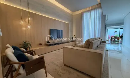 Casa Térrea pra venda de 3 suítes, condomínio Alto da Boa Vista, em Paulínia.