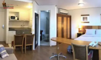 MODERNO FLAT COM 1 SUÍTE, MOBILIADO, 1 VAGA , SERVIÇOS DE HOTELARIA