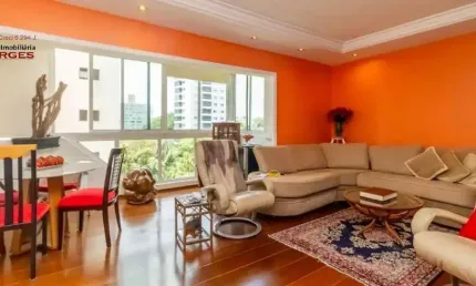 Apto a venda avenida jurema, fora da rota, impecável, 130m² úteis!!