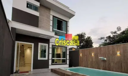 Casa linear alto padrão com 3 dormitórios à venda, 110 m² por R$ 694.300 - Jardim Mariléa - Rio das Ostras/RJ