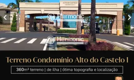 Terreno no condomínio residencial alto do castelo, ribeirão preto/sp