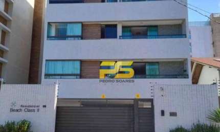 Apartamento com 1 dormitório para alugar, 50 m² por R$ 2.450/mês - Intermares - João Pessoa/PB