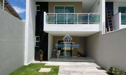 Linda Casa Plana com 3 Suítes + Varanda Gourmet e Lavabo, 125 m² por R$ 520.000 - Coité - Eusébio/CE