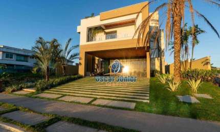 EXCLUSIVO! Casa Duplex com 3 Suítes em Condomínio Fechado e ÁREA DE LAZER COMPLETA, 331 m² por R$ 2.690.000 - Cidade Alpha - Eusébio/CE