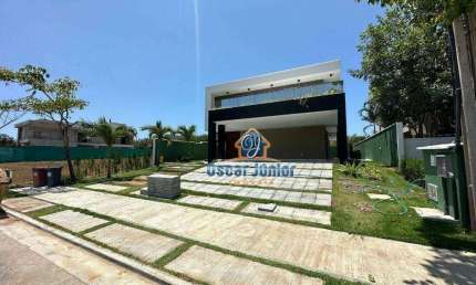Mega Casa Duplex em Condomínio Fechado e ÁREA DE LAZER! 5 Suítes + Lavabo, 460 m² por R$ 2.800.000 - Bairro Cidade Alpha - Eusébio/CE