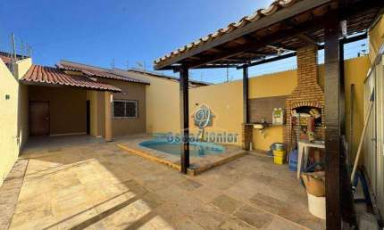 Casa Plana com 3 Quartos (2 Suítes) com Piscina e Churrasqueira à venda, 83 m² por R$ 390.000 - Passaré - Fortaleza/CE
