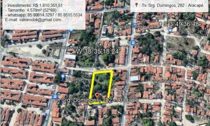 Lote/Terreno para venda 4576 metros quadrados 3 Frentes Aracapé Mondubim