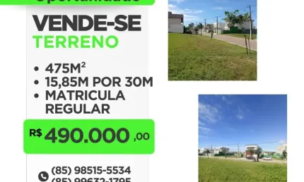Terreno em condomínio fechado à venda na Avenida Cícero Sá, 5, Centro, Eusébio