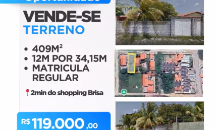 Terreno à venda na Avenida Santos Dumont, 53, Loteamento Sol Nascente, Aquiraz
