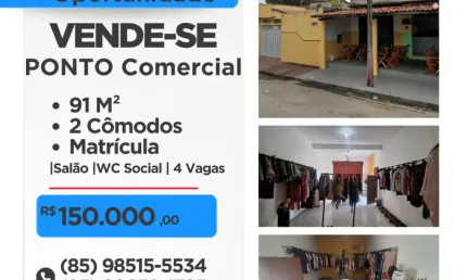 Ponto comercial com 1 sala à venda no Aerolandia em Fortaleza-CE