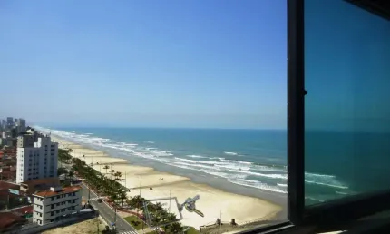 Apartamento précio frente para mar para venda em jardim imperador praia grande-sp
