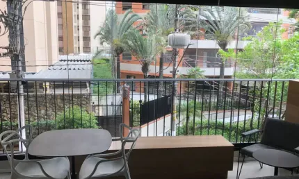 Studio lindo 39m²  mobiliado na  vila nova conceição  com 1 suite e varanda integrada