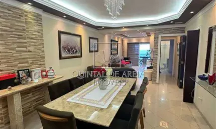 Apartamento com 3 quartos frente ao mar na guilhermina em praia grande