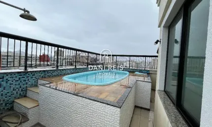 Cobertura Linear de 3 quartos, suíte, piscina e 2 vagas.