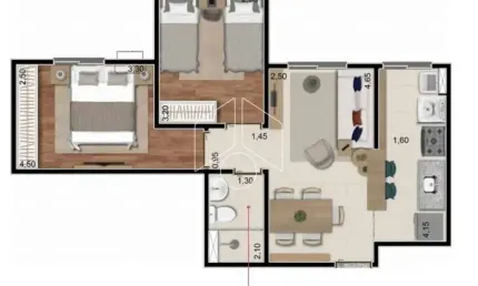 Apartamento com 2 quartos à venda na Rua José Bonifácio, Torre 02, 102126, Jardim Cristo Rei, Marília