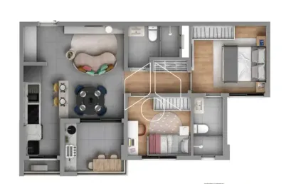 Apartamento com 2 quartos à venda na Rua A, Torre 1, 60, Esmeralda Residence II, Marília